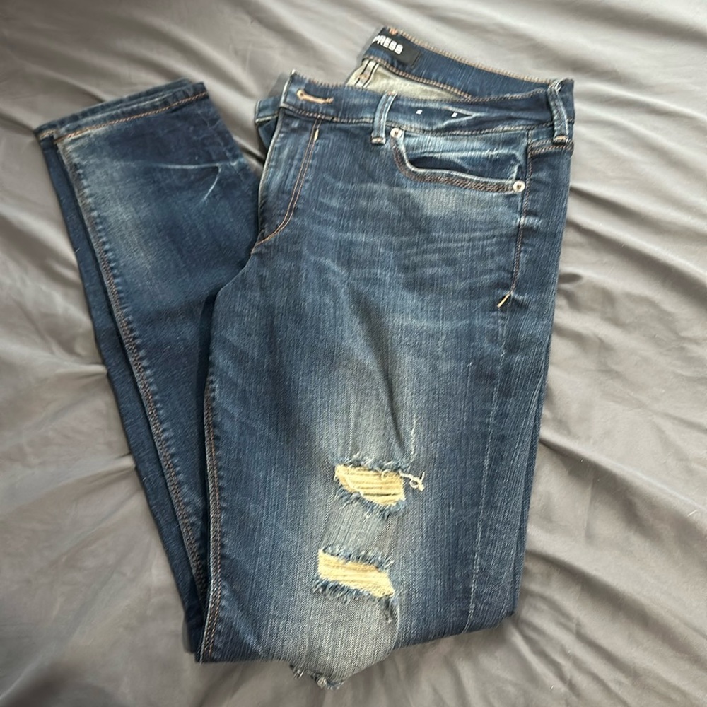 Distressed jeans
